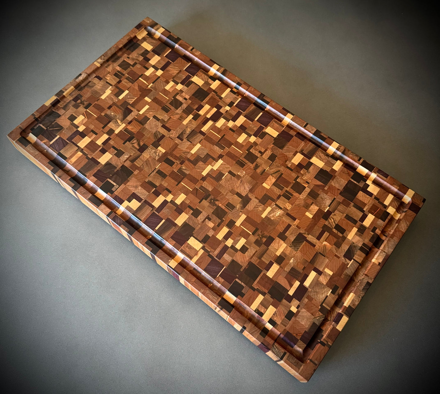 Extra Large Chaos-Pattern End Grain Cutting Board