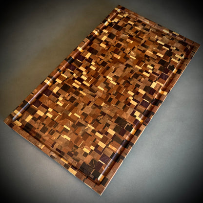 Extra Large Chaos-Pattern End Grain Cutting Board