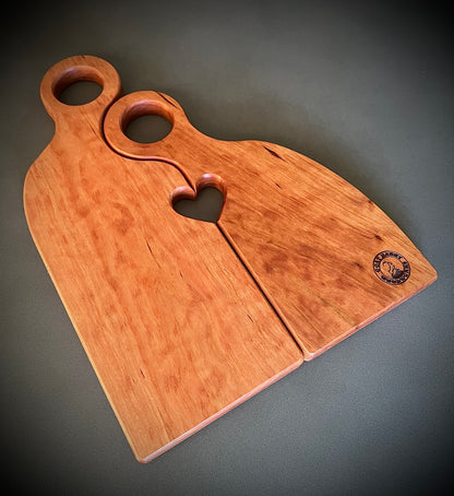 Romeo & Juliet Serving Board Pair in Cherry